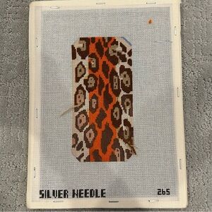 Leopard Eye Glass Case Needlepoint Canvas